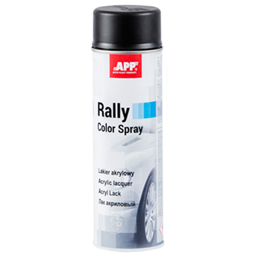 APP  Фарба аерозольна APP Rally Color Spray, чорний мат 600ml
