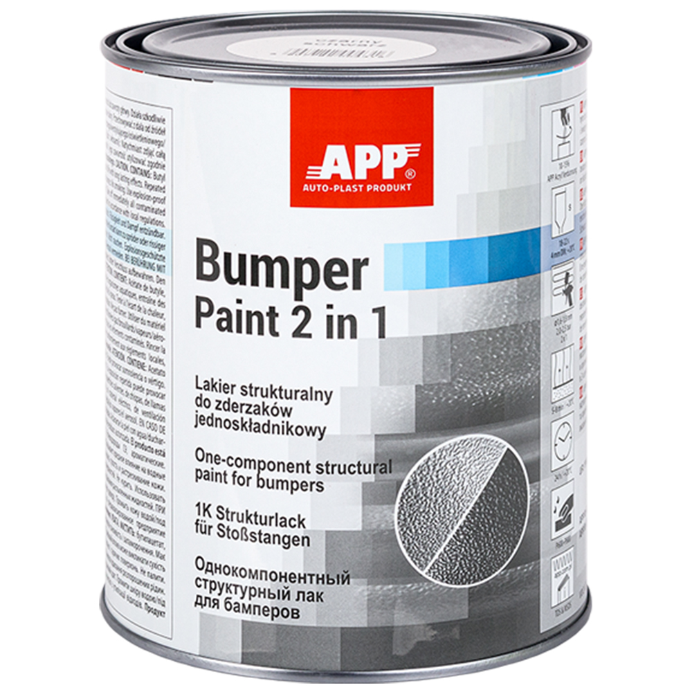 APP  Фарба бамперна APP Bumper Paint 2 в 1 сіра1.0l