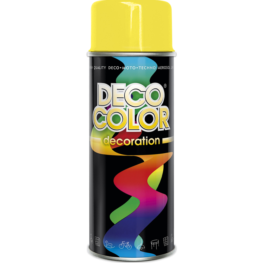 Deco Сolor  Фарба аерозольна Decoration RAL1018 Жовтий 400 мл