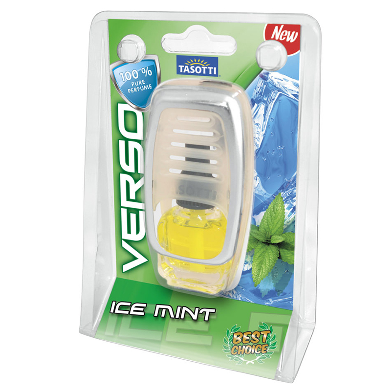 Ароматизатор для авто на обдув "Verso" Ice Mint (Крижана м'ята) 8мл Tasotti