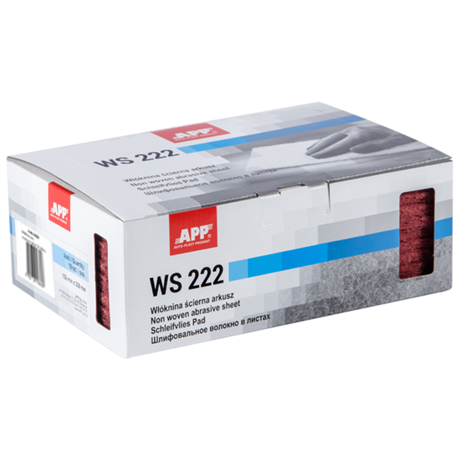 APP  Скотч -брайт APP WS 222  150 x 230 mm, червоний (10 шт), середньоабразивний, (P320-P360)