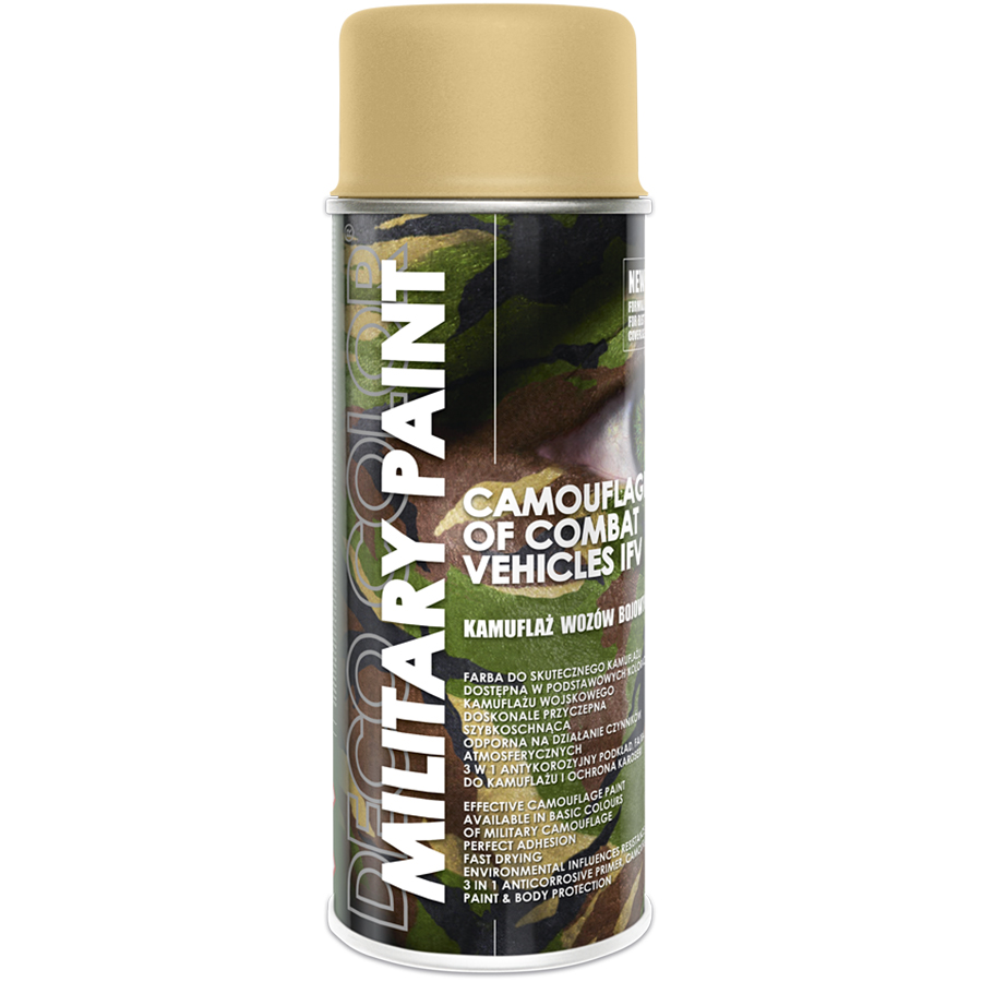 Deco Сolor  Фарба аерозольна Deco color Military Paint Ral 1001 400 мл sand khaki/пісчаний хакі