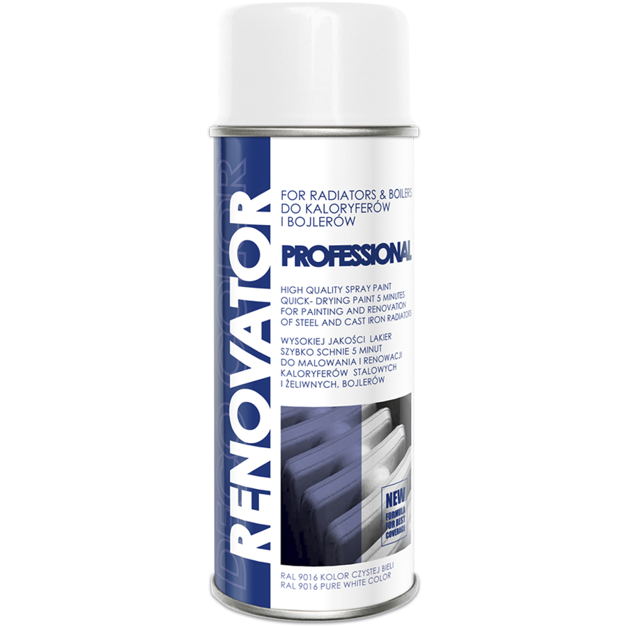 Deco Сolor  Фарба аерозольна Deco color RENOVATOR KALORYFER Білий Ral 9016  для радіаторів 400 мл