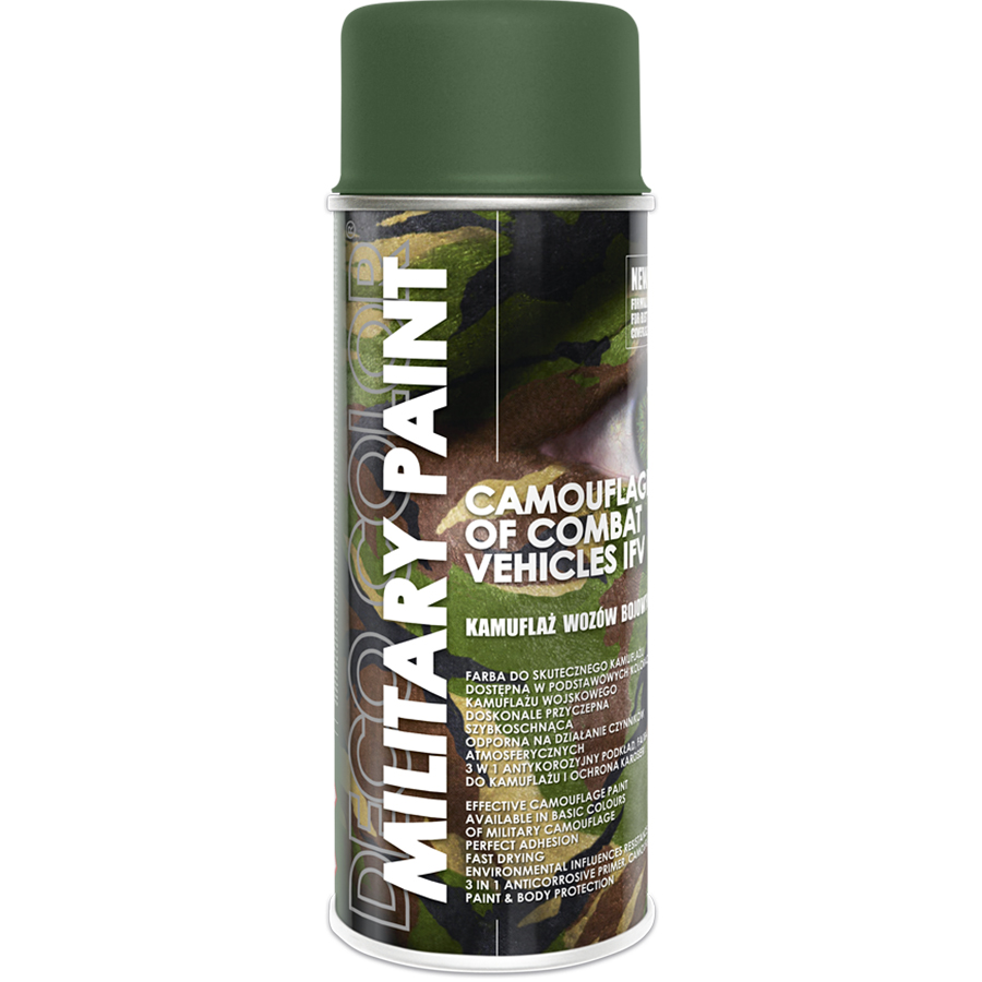 Deco Сolor  Фарба аерозольна Deco color Military Paint Ral 6003 400 мл olive green/оливково-зелений
