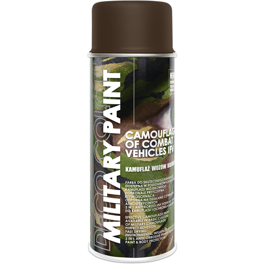 Deco Сolor  Фарба аерозольна Deco color Military Paint Ral 8027 400 мл mud brown/брудно-коричневий