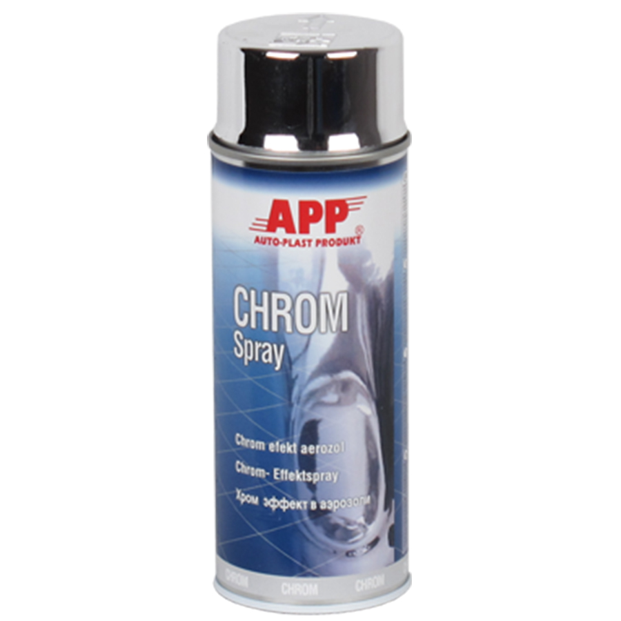 APP  Фарба аерозольна АPP Chrom Spray, лак з спецефектом 400ml, срібний
