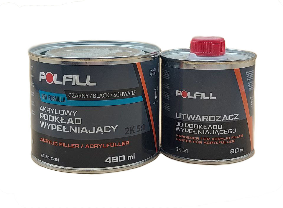 Polfill  Грунт акриловий Polfill 5:1 Eco 0.4l чорний+зат.0,08l