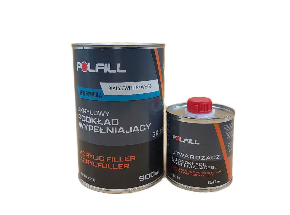 Polfill  Грунт акриловий Polfill 5:1 Eco 0.75l білий+зат.0,15l