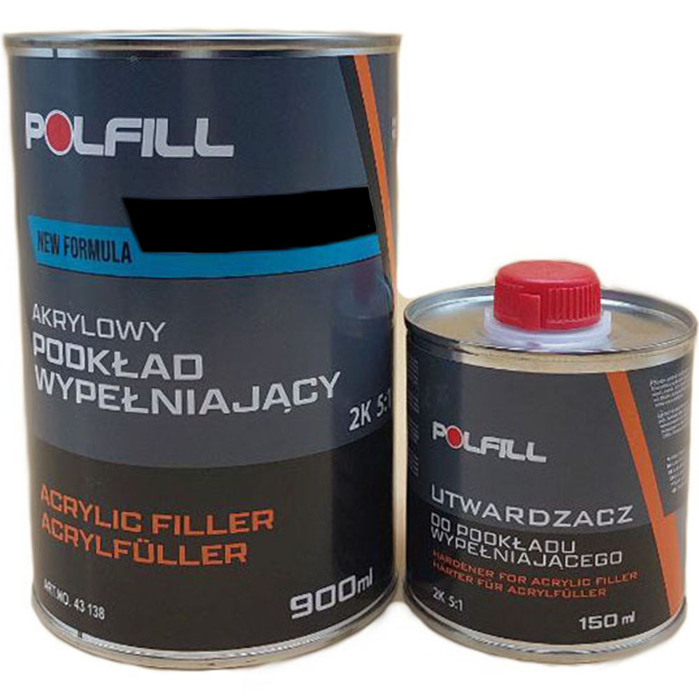 Polfill  Грунт акриловий Polfill 5:1 Eco 0.75l чорний+зат.0,15l