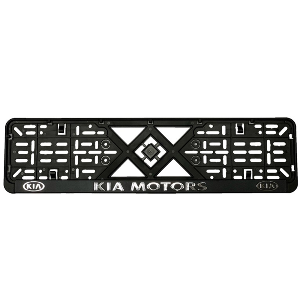 Рамка номерного знаку з "хром. рельєфним надписом"  Україна NEW   Kia Motors NEW