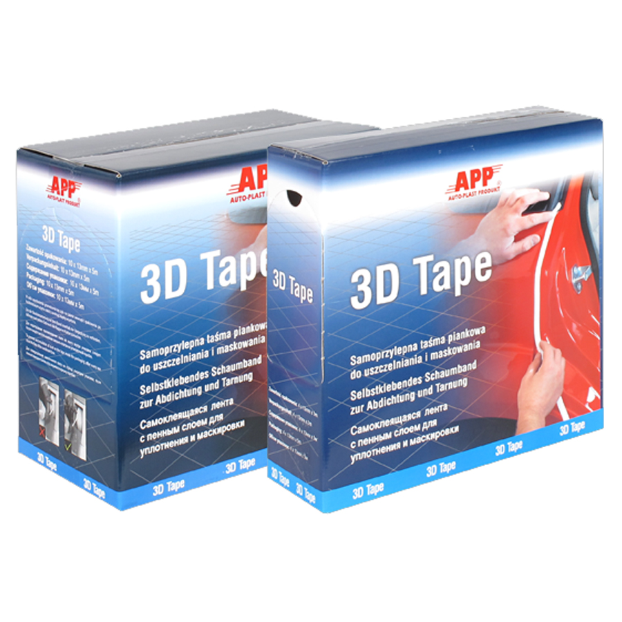 APP  Валик для маскування пройомів APP 3D Tape 13мм*50м, білий