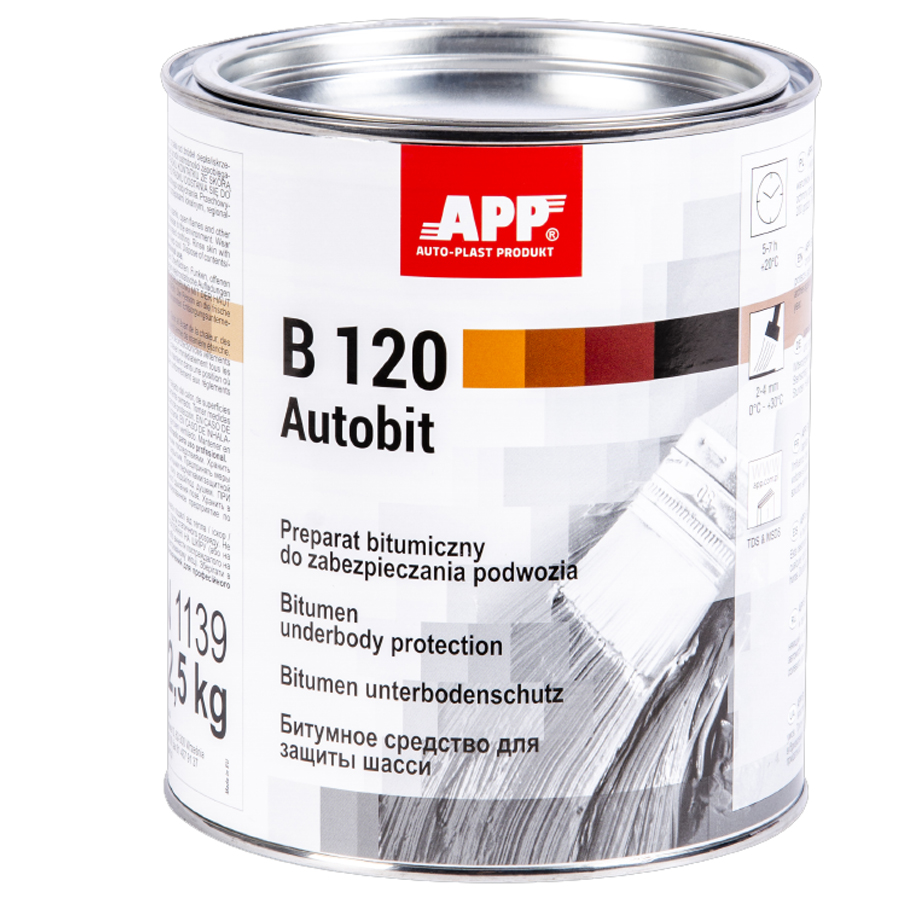 APP  Засіб для захисту і консервування APP B120 Autobit 2.5кг,чорний, під кисть до 03.27