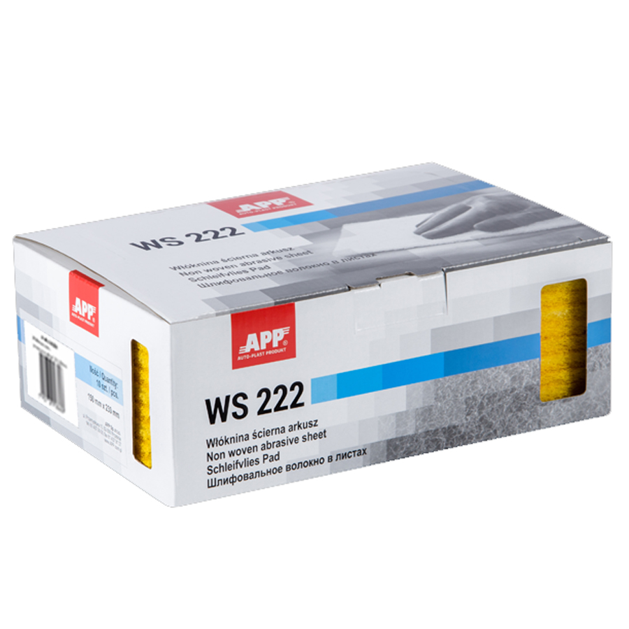 APP  Скотч -брайт APP WS 222  150 x 230 mm, золотий (10 шт), мікрозернистий, (P1000-P1200)