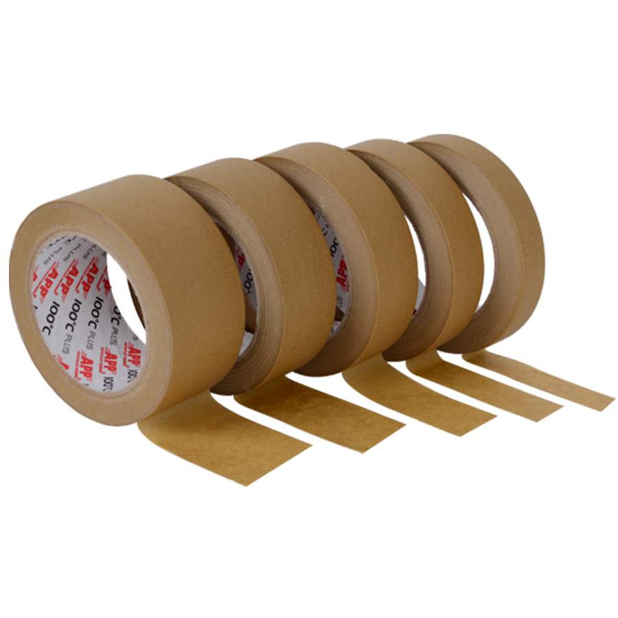 APP  Скотч малярний APP Plus 100 30mm*45м 100°C, коричневий (5 шт)