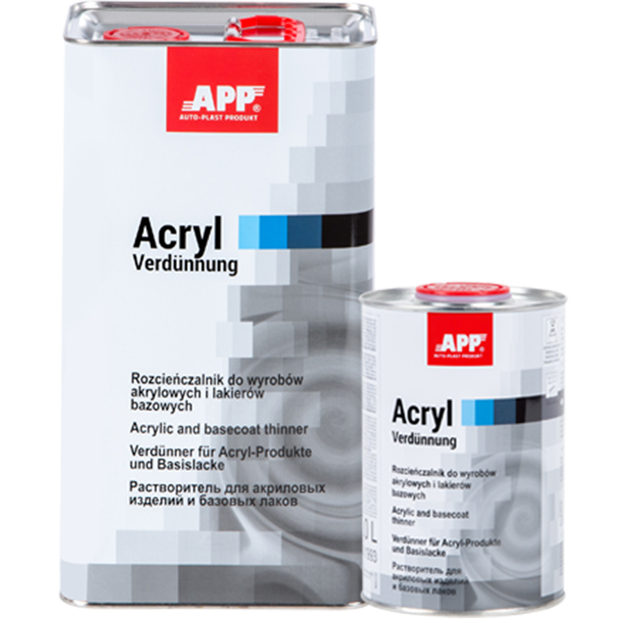 APP  Розчинник APP Acryl Verdunnun повільний 1.0l ( для акрилових і базових продуктів)