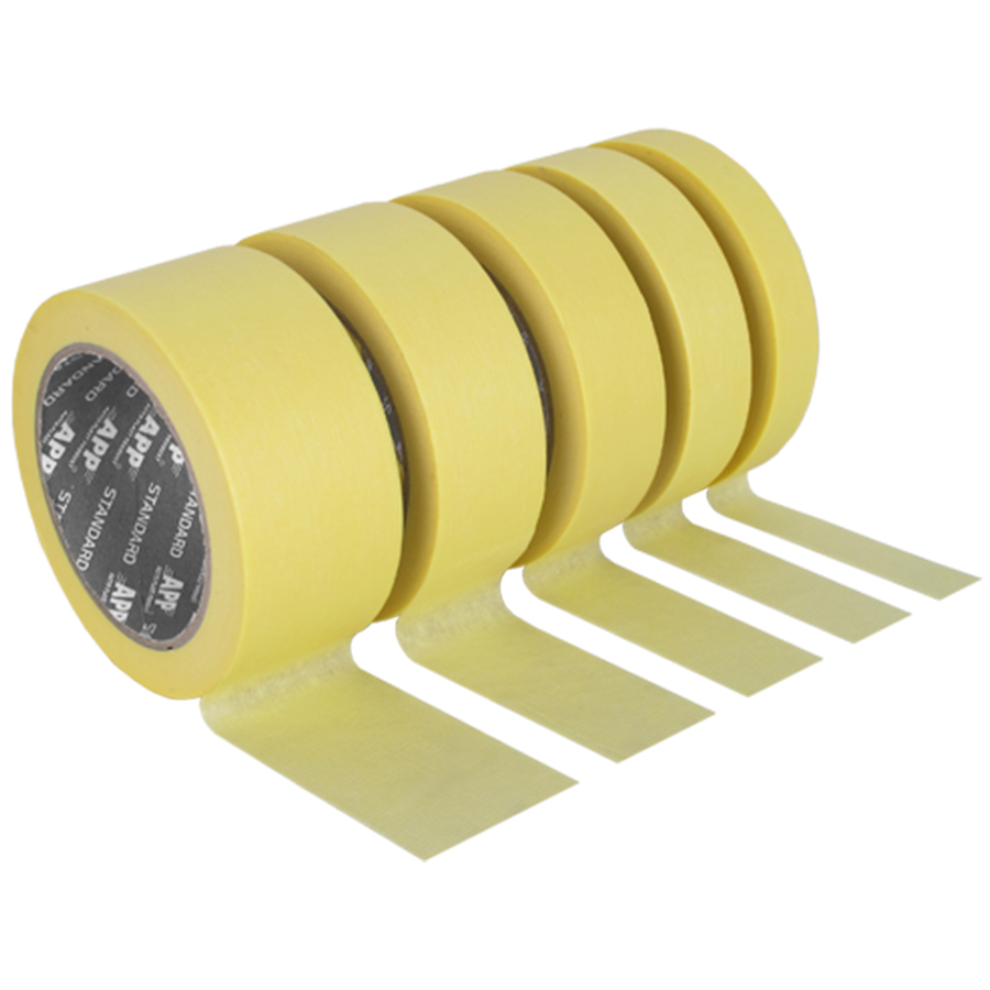 APP  Скотч малярний APP Standart 60 18mm*45м 60°C, жовтий (8 шт)