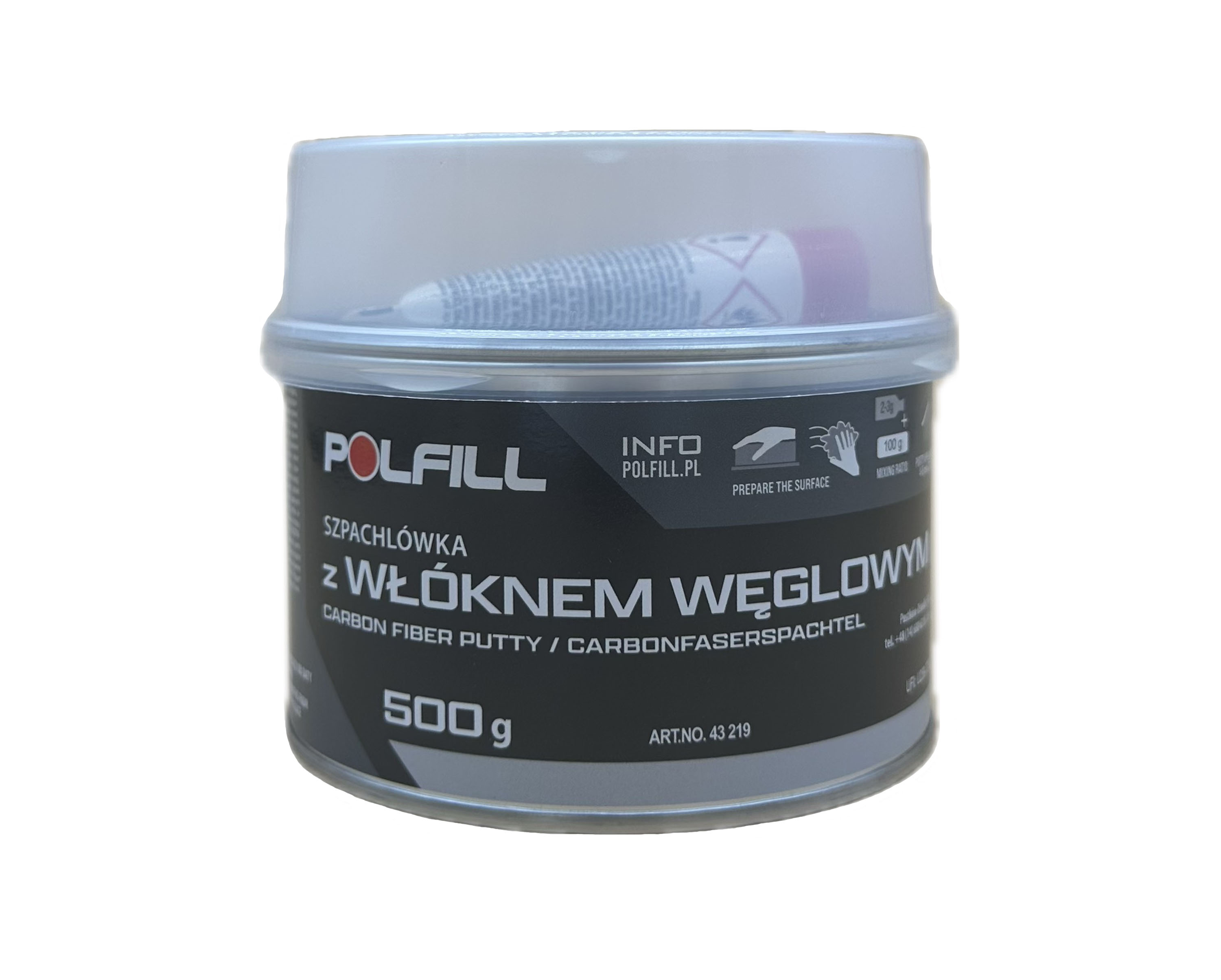 Polfill  Шпатлівка з вуглецевим волокном Polfill  з зат. 0,5kg