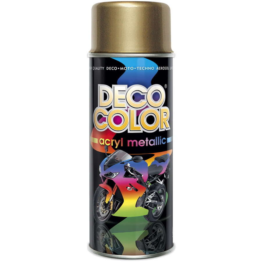 Deco Сolor  Фарба аерозольна Deco color Metallic золотий 400 мл