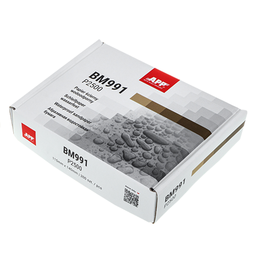 APP  Наждачний папір водостійкий 115mm x 140mm P2500 (200 шт) APP BM991, коричневий