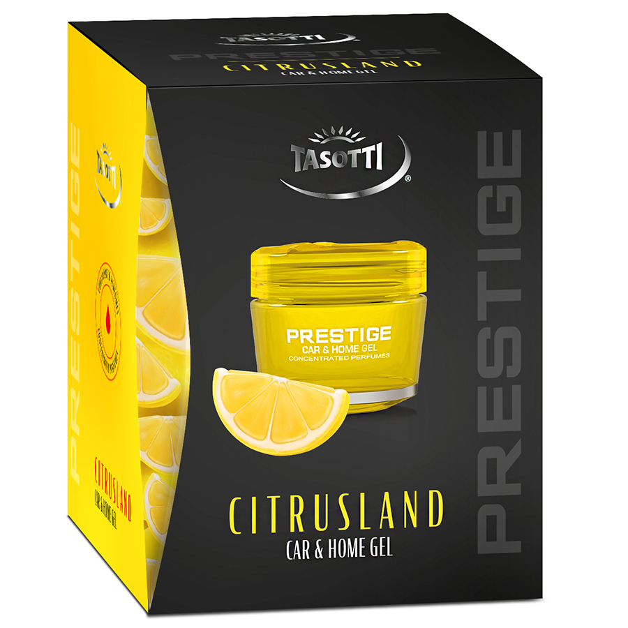 Ароматизатори гелеві - на панель Tasotti  Gel Prestige CitrusLand (уп.16шт/ящ.48шт) 50ml NEW