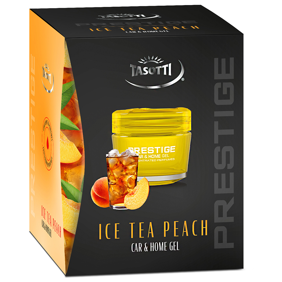 Ароматизатори гелеві - на панель Tasotti  Gel Prestige Ice Tea Peach (уп.16шт/ящ.48шт) 50ml NEW