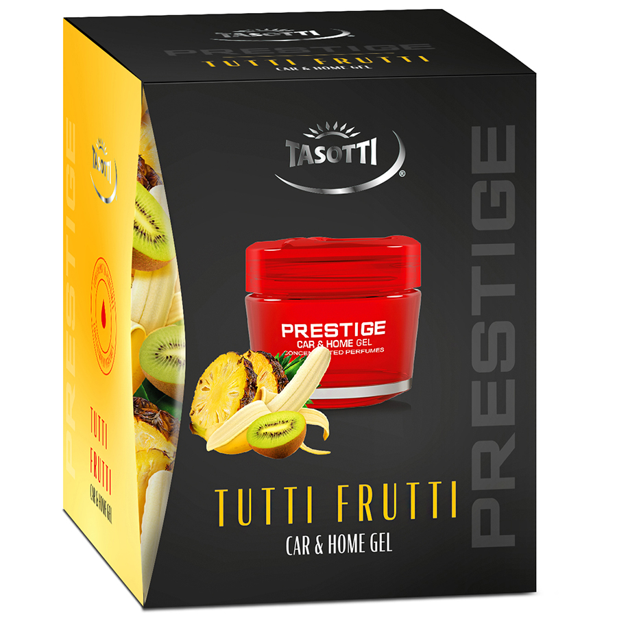 Ароматизатори гелеві - на панель Tasotti  Gel Prestige Tutti Frutti (уп.16шт/ящ.48шт) 50ml NEW