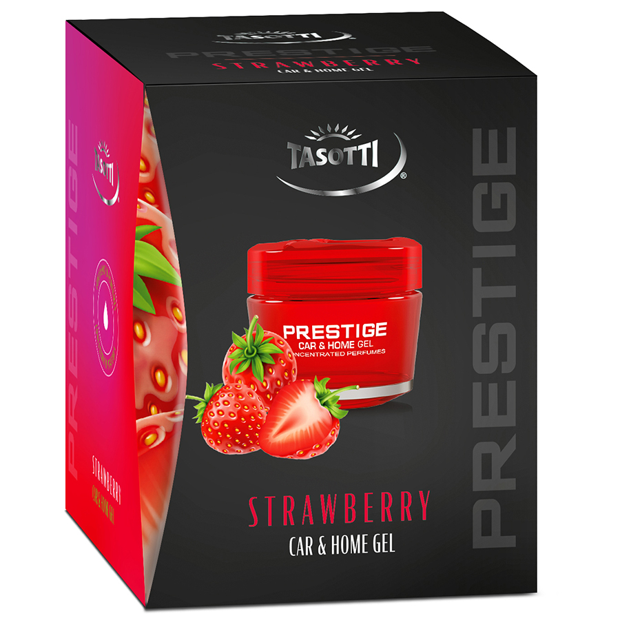 Ароматизатори гелеві - на панель Tasotti  Gel Prestige Strawberry (уп.16шт/ящ.48шт) 50ml NEW