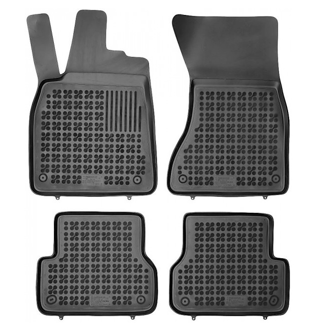 Килим салону гумовий Renault  Laguna (2) 2000-2007 / колір - чорний, кт - 4шт