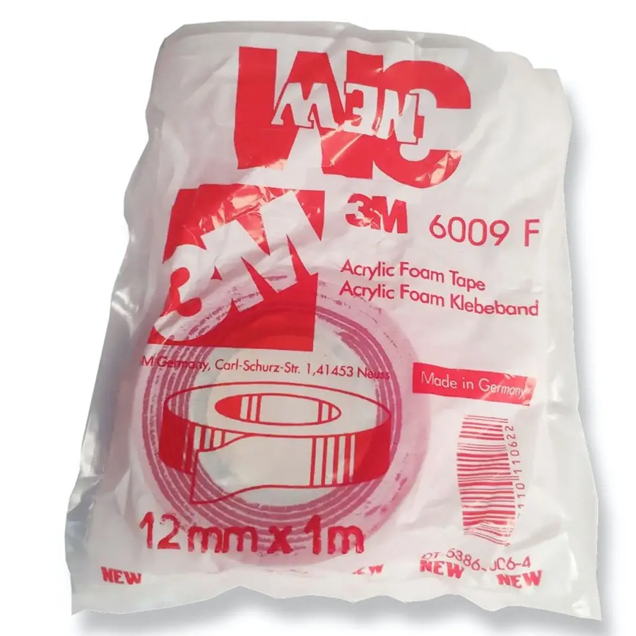 3M Скотчі та ізолента  скотчі двухсторонні ЗМ GT6009F 1м/12 mm, прозорий