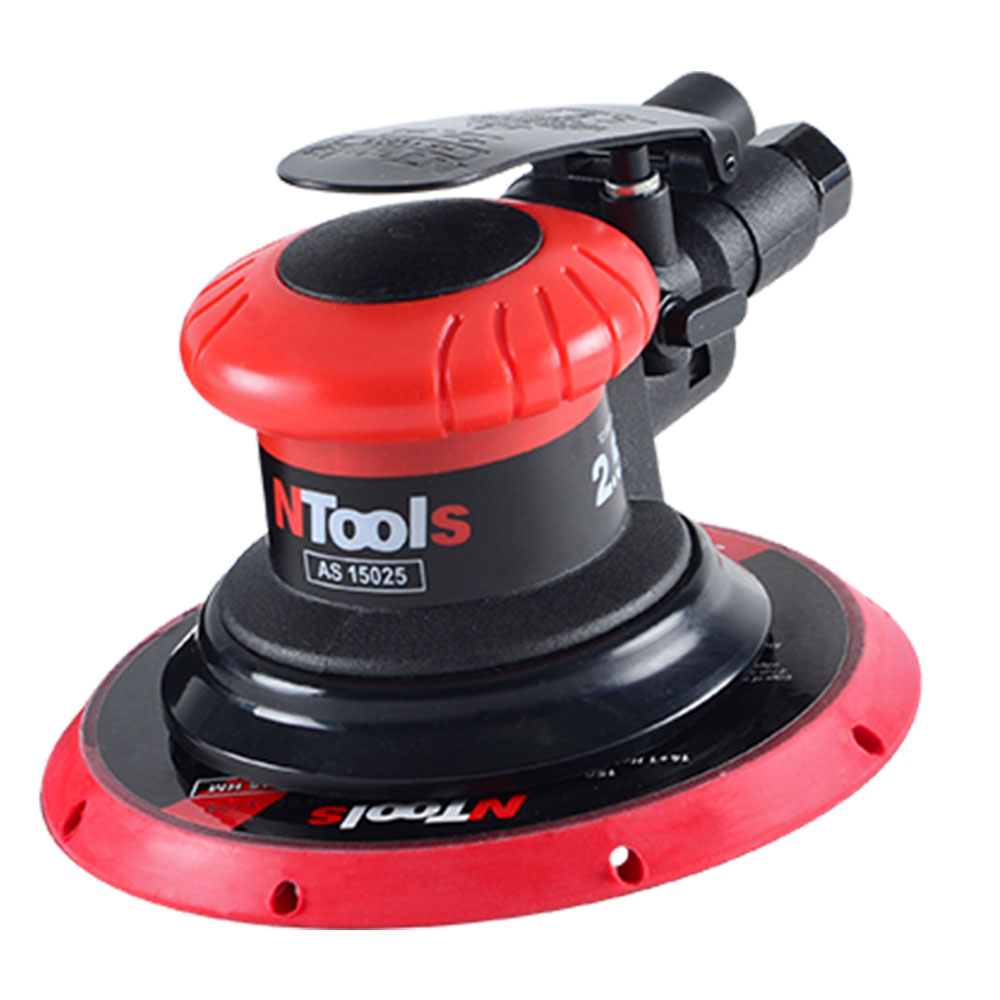 APP  Машина шліфовальна пневматична "NTools AS 15025", орбітальна, крок 2.5mm, d150, 0-12000 RPM, м'який