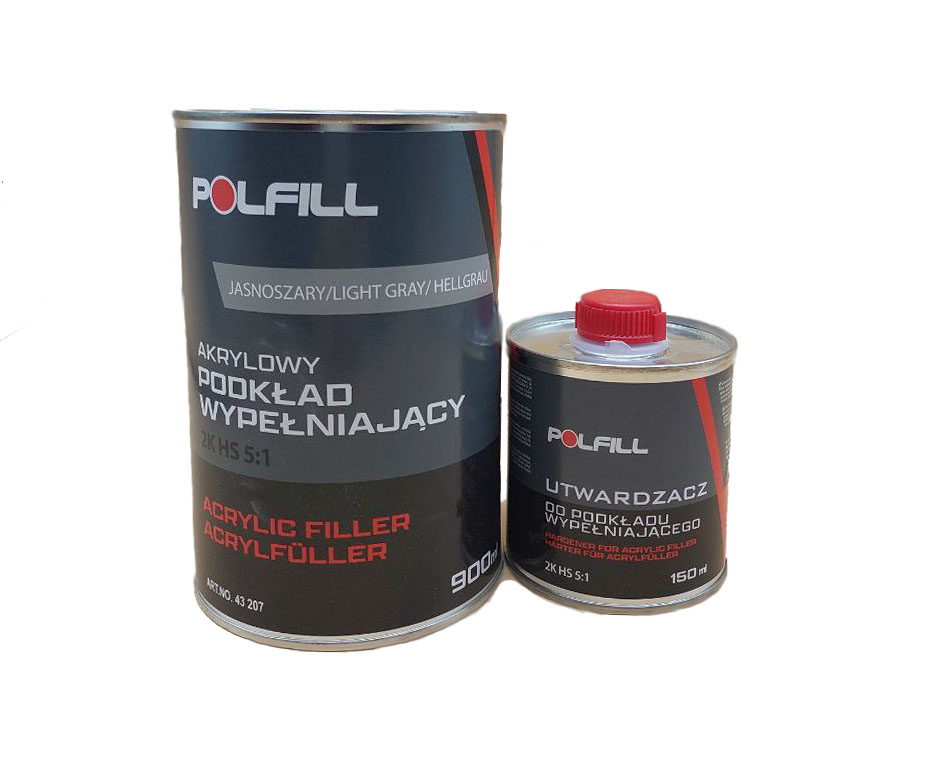 Polfill  Грунт акриловий Polfill 5:1 HS 0.75l сірий+зат.0,15l