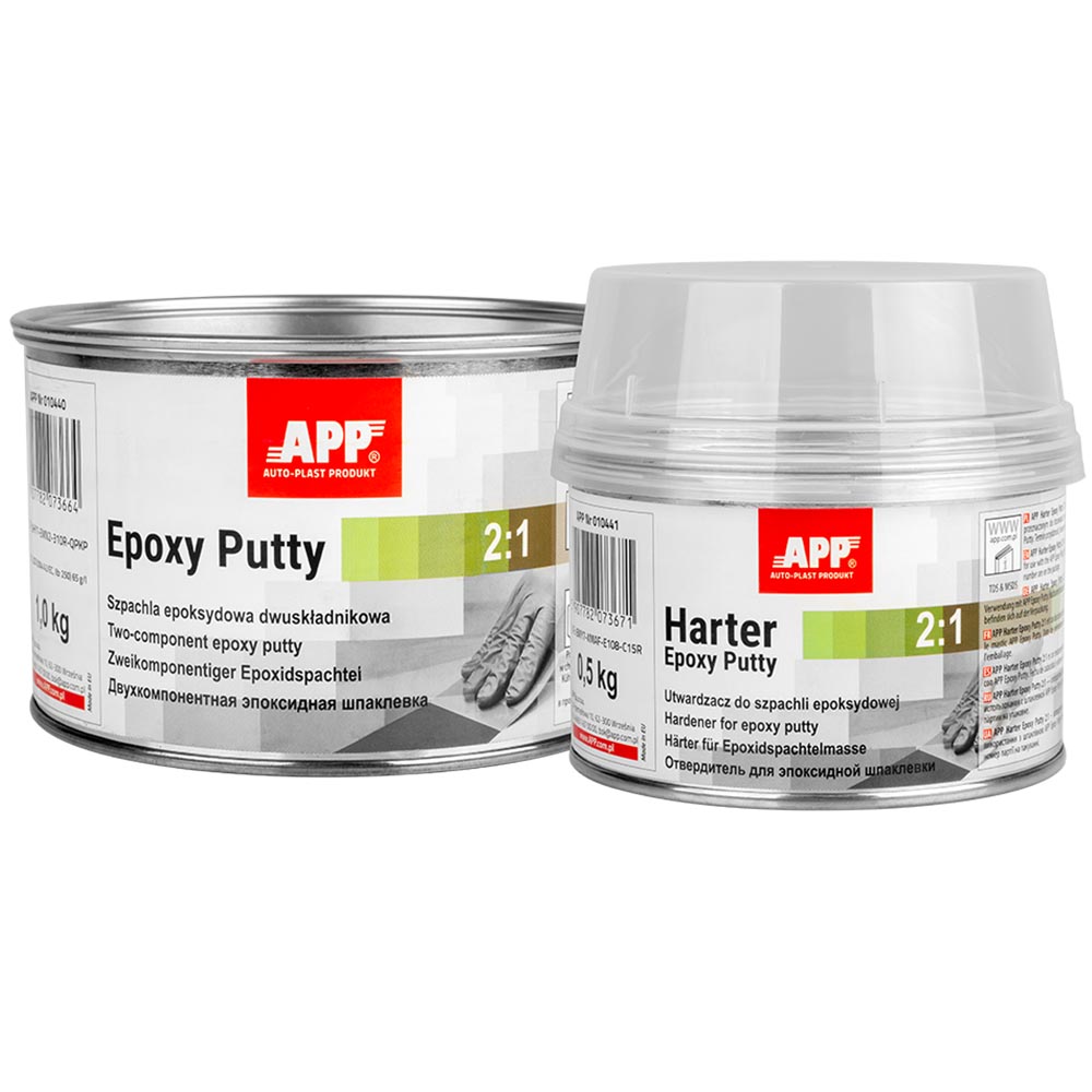 APP  Шпаклівка епоксидна APP Epoxy Putty 2:1+Harter 1кг+0,5кг