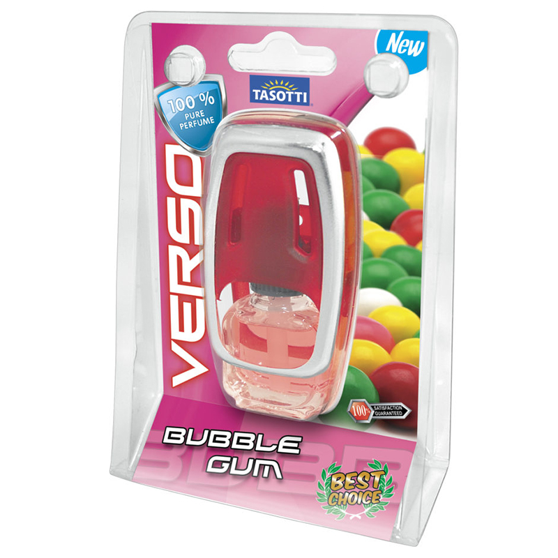 Ароматизатор для авто на обдув "Verso" Bubble Gum (Жувальна гумка) 8мл Tasotti