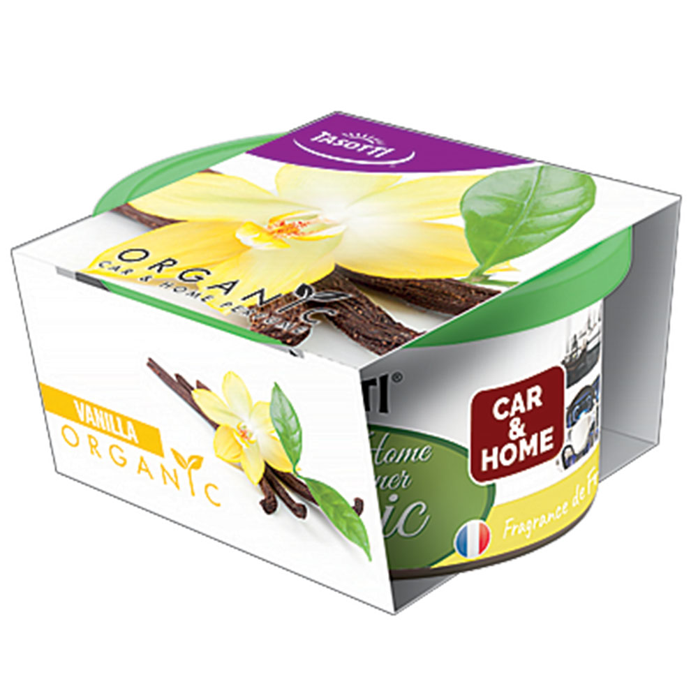 Ароматизатор для авто консерва "Organic" Vanilla (Ваніль) 42г Tasotti