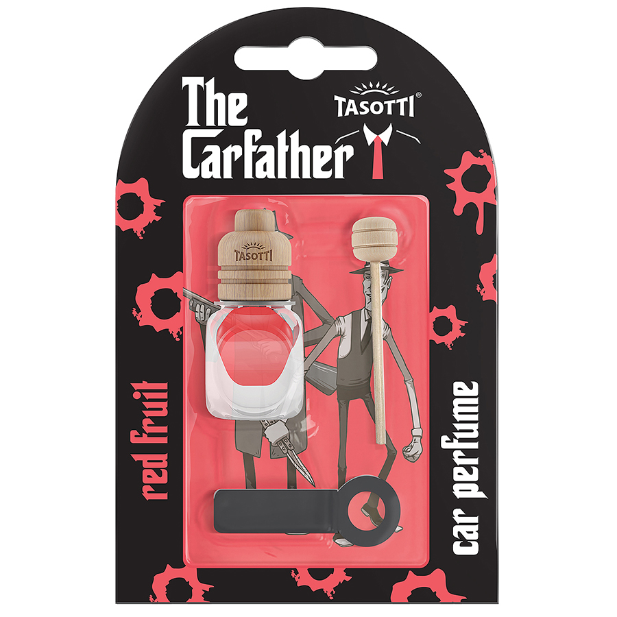 Ароматизатор для авто на обдув "Carfather Wood" Red Fruit (Червоні ягоди) 7мл Tasotti
