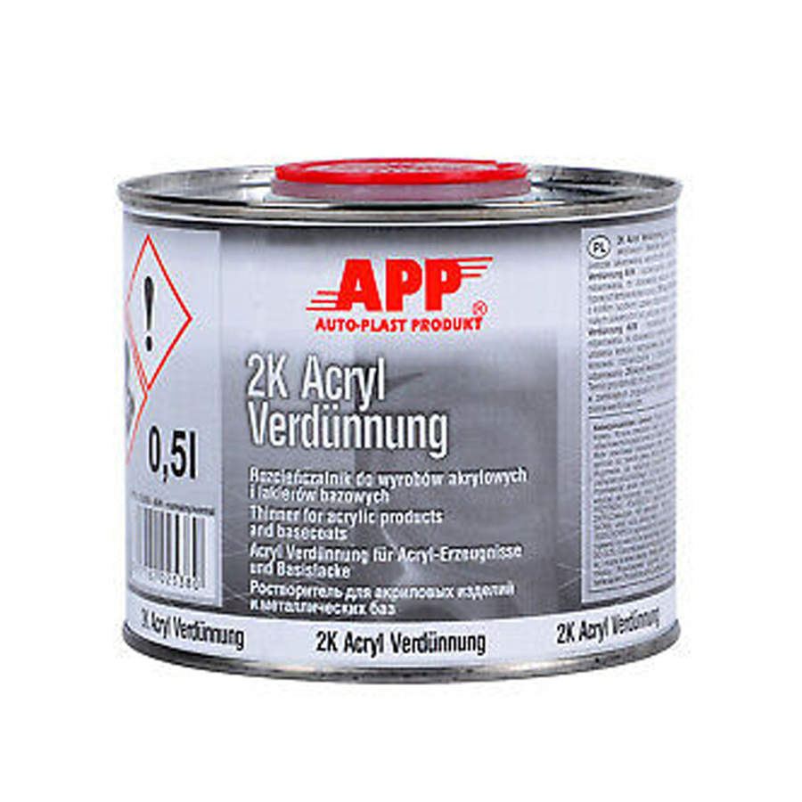 APP  Розчинник APP Acryl Verdunnun норм.0.5l ( для акрилових і базових продуктів)
