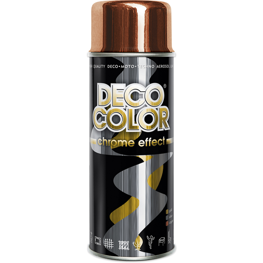 Deco Сolor  Фарба аерозольна Deco color хром 400 мл Мідний