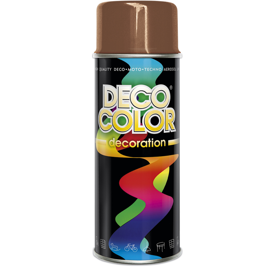 Deco Сolor  Фарба аерозольна Decoration RAL8003 Коричневий 400 мл - РОЗПРОДАЖ