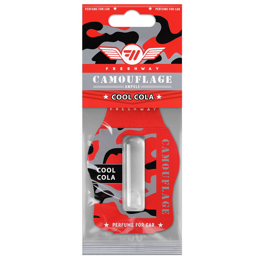 Ароматизатор рідкий Fresh Way  "Camouflage Ampule" Cool Cola 4,5ml (25/300)