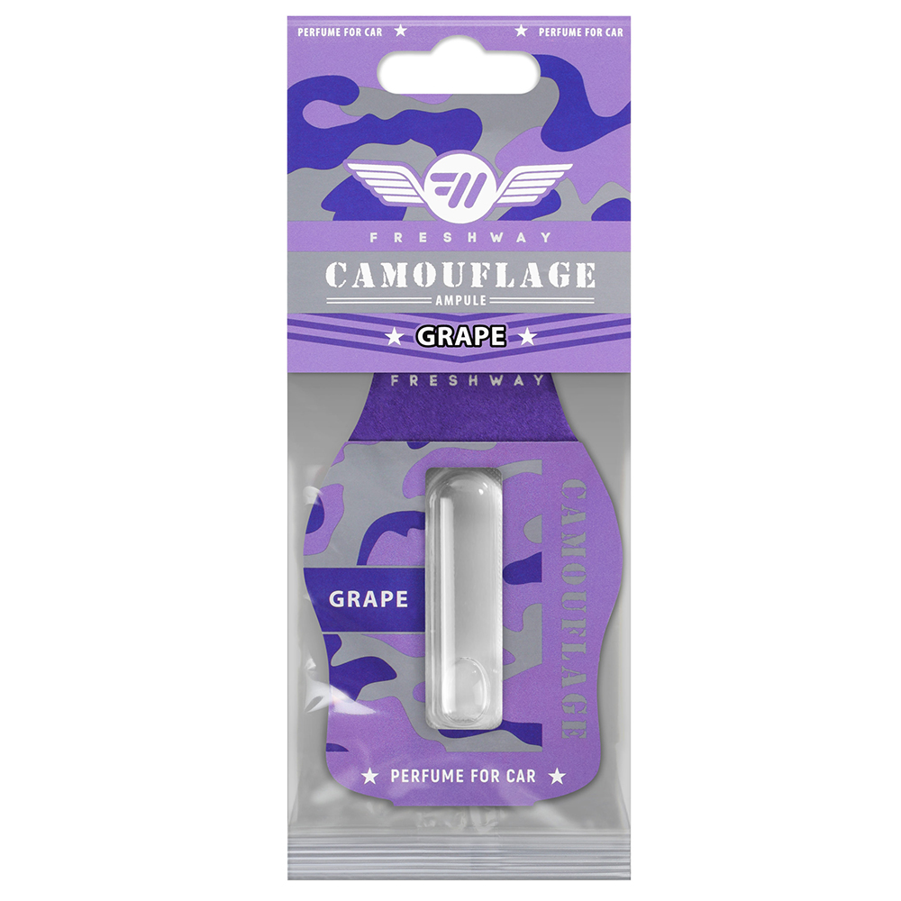 Ароматизатор рідкий Fresh Way  "Camouflage Ampule" Grape 4,5ml (25/300)