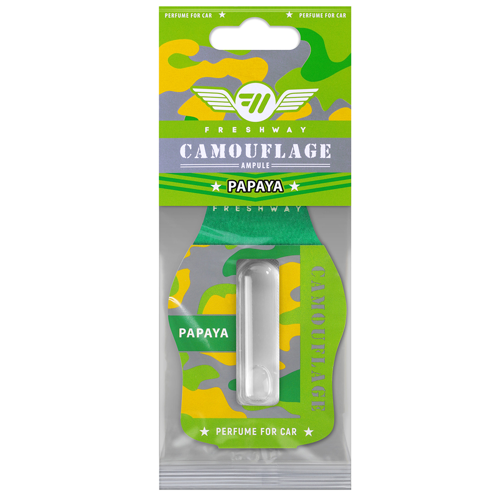 Ароматизатор рідкий Fresh Way  "Camouflage Ampule" Papaya 4,5ml (25/300)