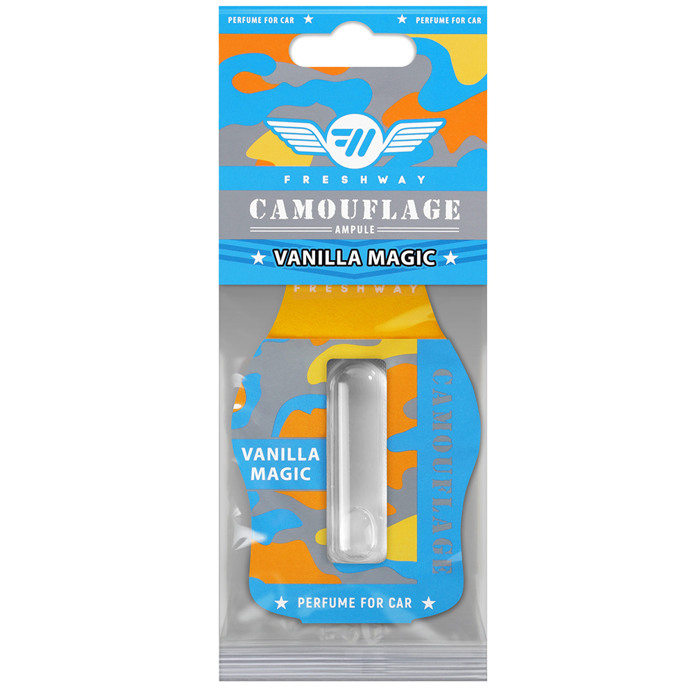 Ароматизатор рідкий Fresh Way  "Camouflage Ampule" Vanilla Magic 4,5ml (25/300)