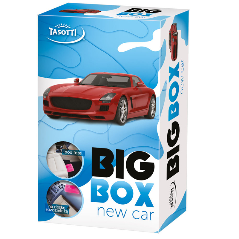 Ароматизатор для авто під сидіння "Big box" New Car (Нова машина) 58г Tasotti