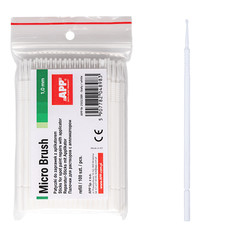 APP  Мікроаплікатор  APP Micro Brush Refill1.0 мм (к-сть 100шт), білий