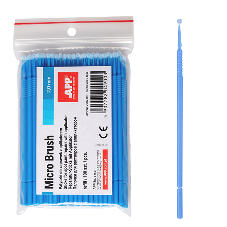 APP  Мікроаплікатор  APP Micro Brush Refill 2.0 мм (к-сть 100шт), синій