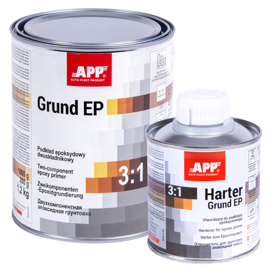 APP  Грунт епоксидний  APP Grund EP 3:1 з затв., сірий 1кг+0.2кг