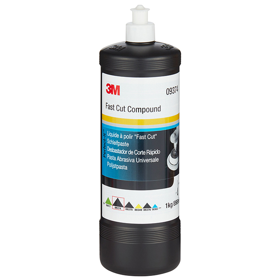 3M  Полірувальна паста 3M Fast Cut Compound 1кг, до 07.2027, білий ковпачок