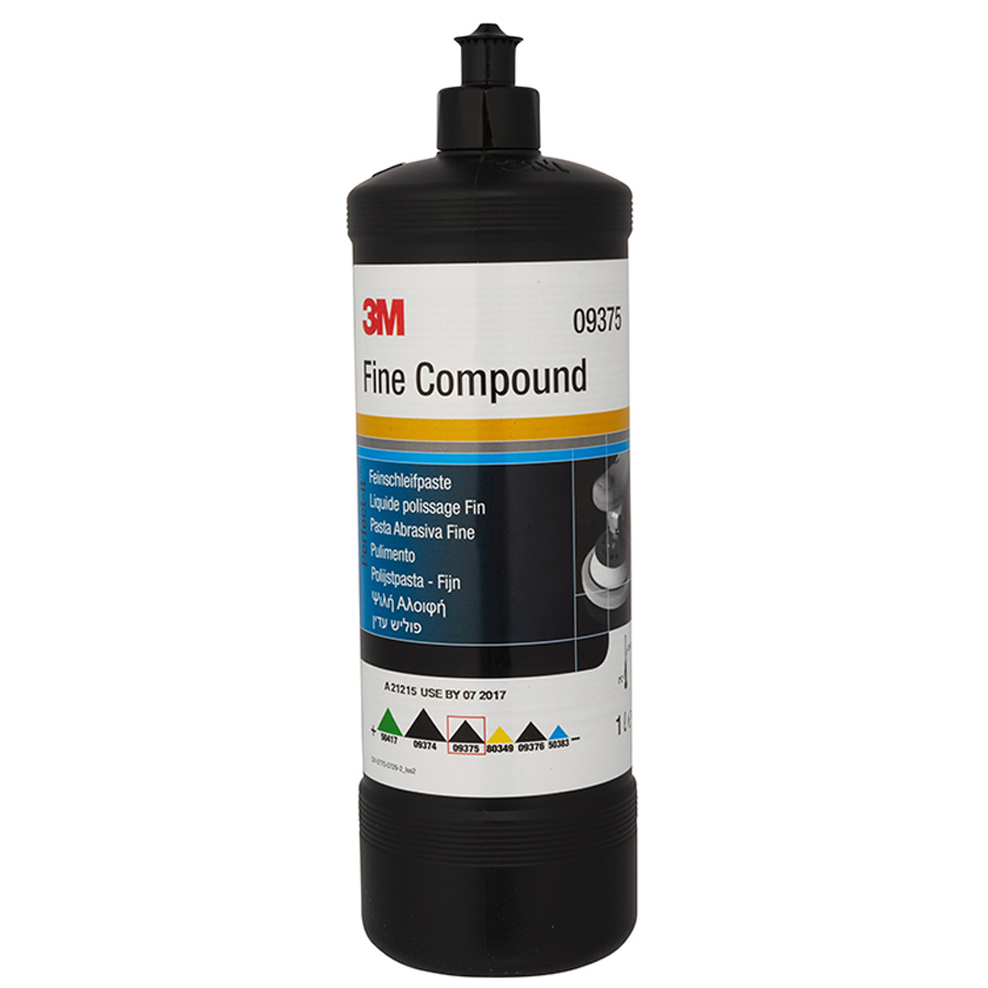 3M  Полірувальна паста 3M Fine Compound 1 л, до 04.2027 (тонка абразивна паста), чорний ковпачок