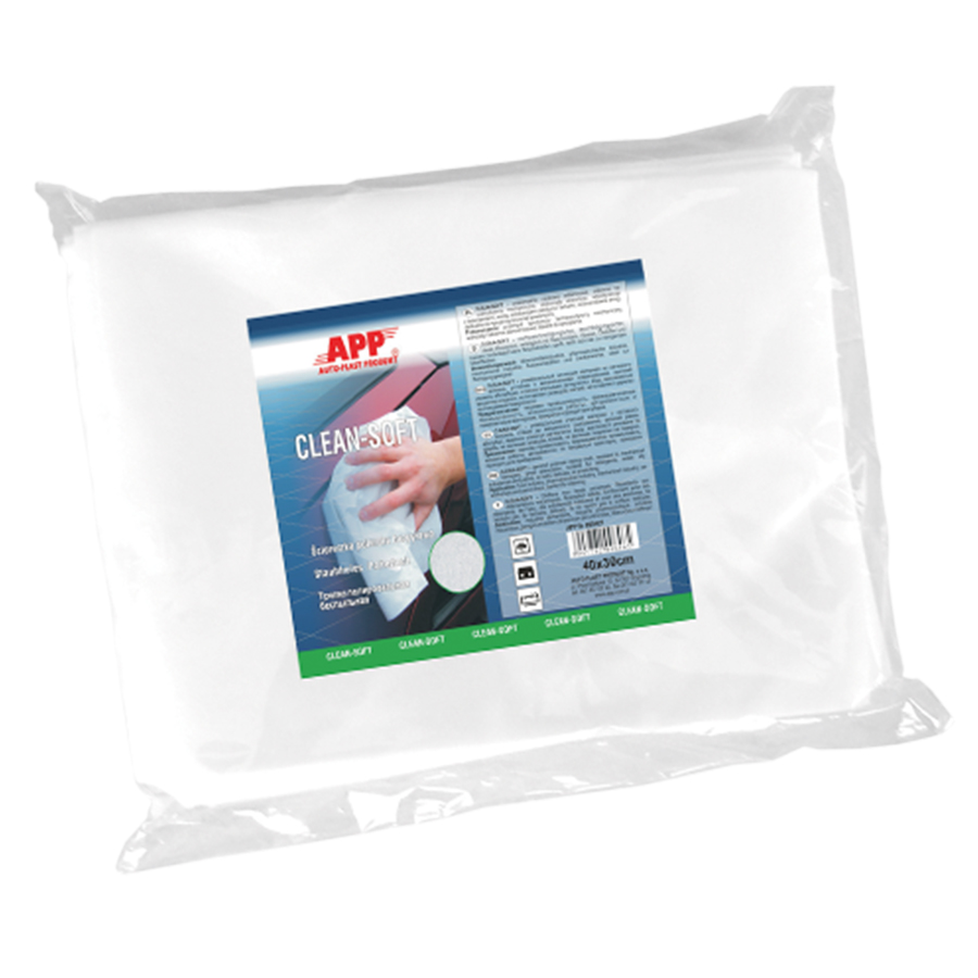 APP  Серветка  полірувальна APP Clean Soft 40*30cm, білий, уп.-20шт