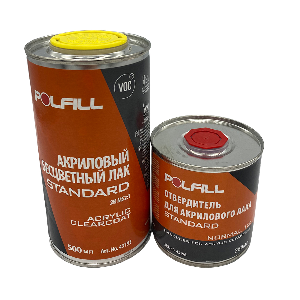 Polfill  Лак 2К 2:1 MS Standart Polfill 0.5 л + затверд. 0,25l